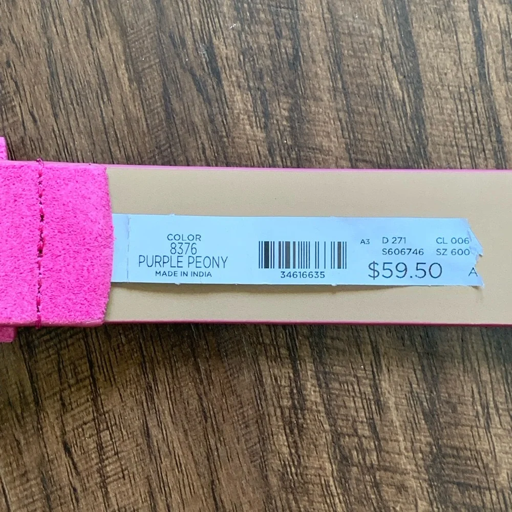 Ann Taylor suede oval buckle belt